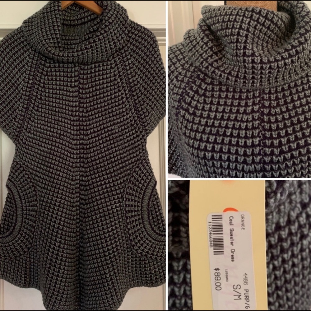 Gray & Purple Sweater Dress Orange Fashion Village